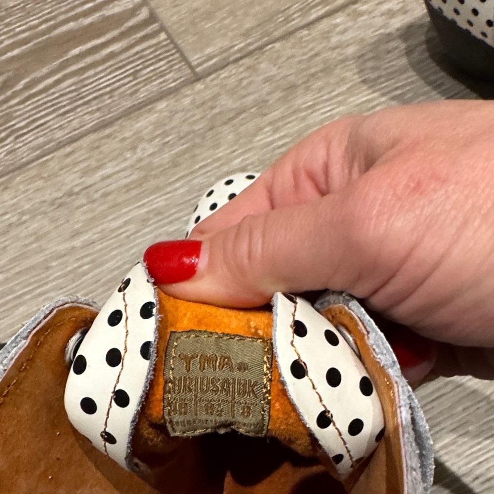 Unique Polka Dot Lace-Up Boots - Picture 3 of 8